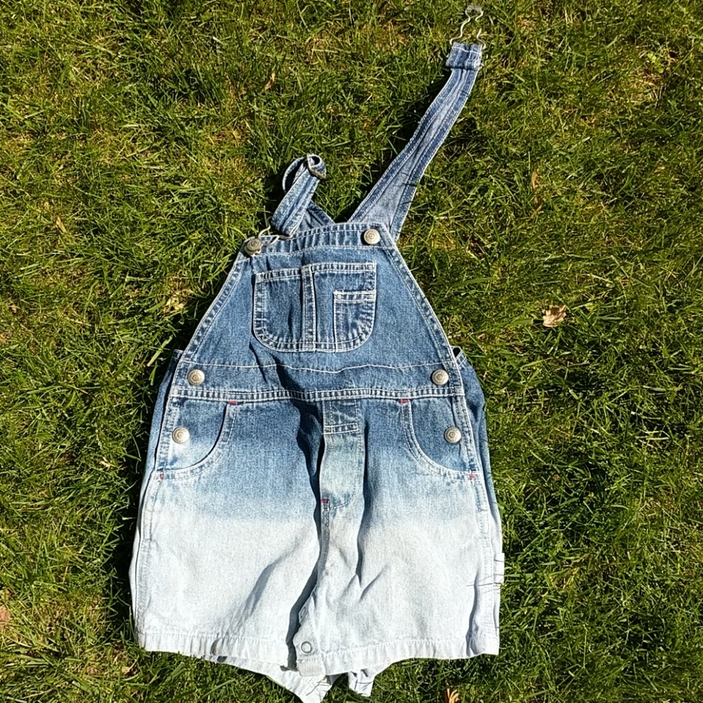 Classic baby GAP faded overall shorts for 18-24 m